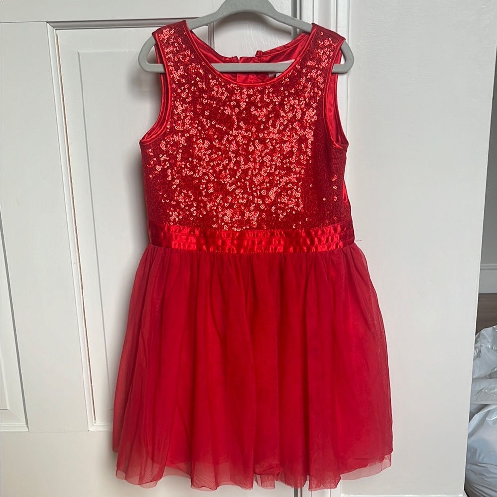 Red Sequin Party Dress